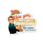 Pro Choice Retro Magnet: Vote Yes Men's Right to Vasectomy Tote Bag