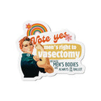 Pro Choice Retro Magnet: Vote Yes Men's Right to Vasectomy Tote Bag